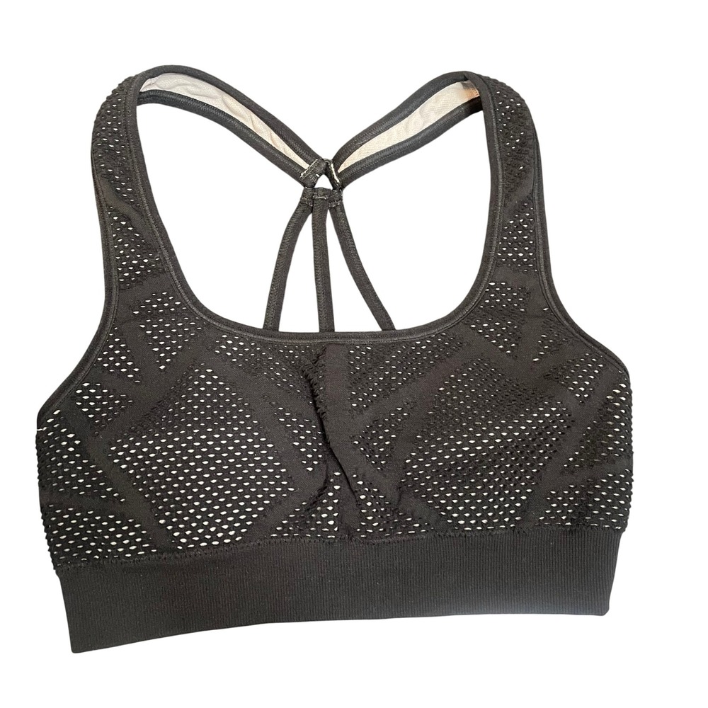 Champion C9 Womens Black Seamless Strappy Racerback Sports Bra Small N9813